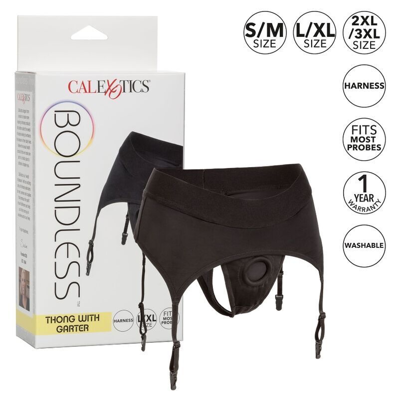 Μαύρο Strap-On Στρινγκ | Boundless Backless Thong