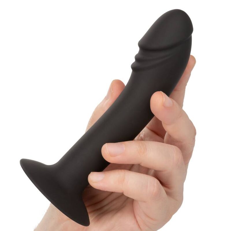 Πρωκτικό dildo Calexotics Curved Anal Stud 13 cm σε μαύρο χρώμα με καμπύλη άκρη και βεντούζα
