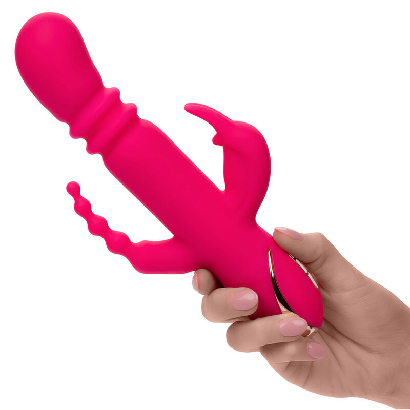 Τριπλός Παλινδρομικός Δονητής Rabbit Calexotics Jack Triple Fantasy με θέρμανση