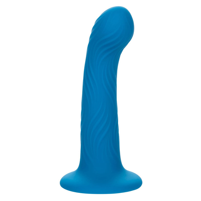 Dildo από σιλικόνη Calexotics Wave Rider με ραβδώσεις και βάση με βεντούζα 13 cm
