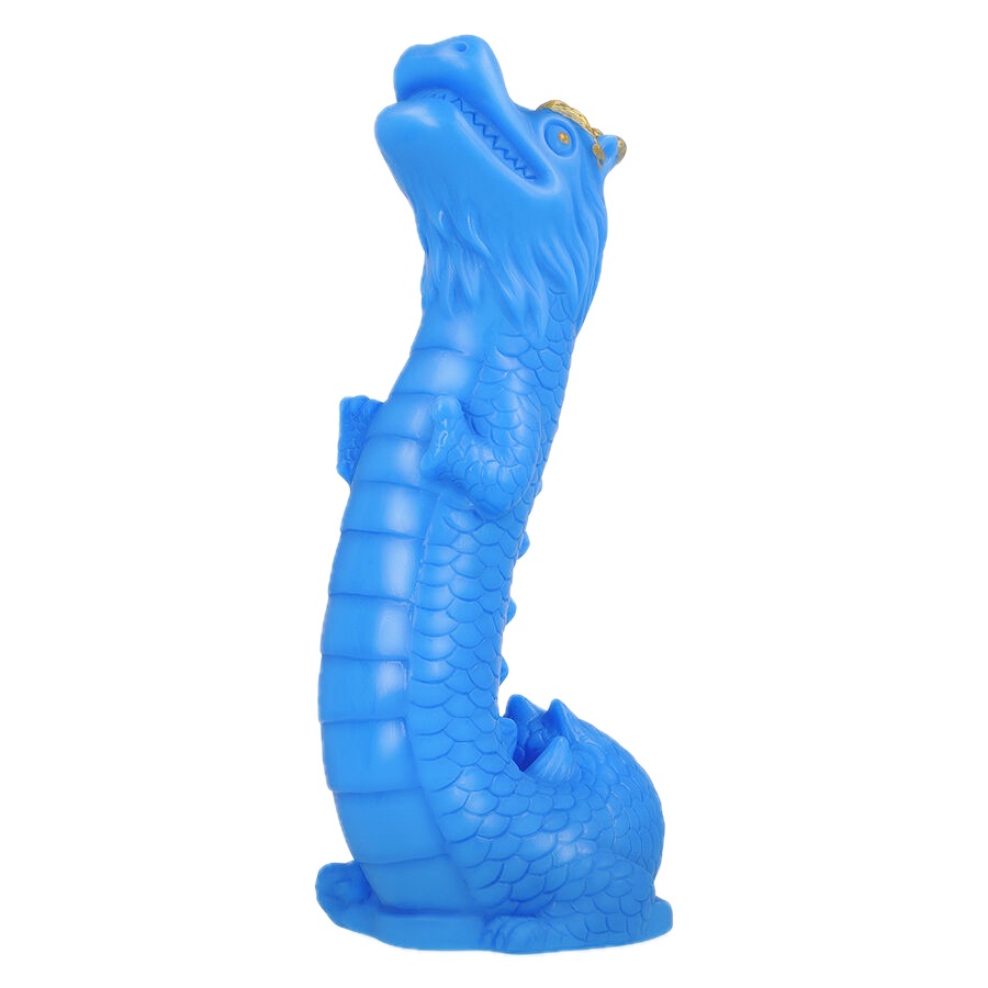 Dildo δράκος Epic Naga 18cm με βεντούζα σε έντονο μπλε χρώμα και ανάγλυφες λεπτομέρειες στην επιφάνεια.