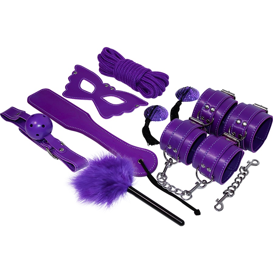 Σετ BDSM 8 Τεμαχίων | Experience Bondage Kit Purple Series