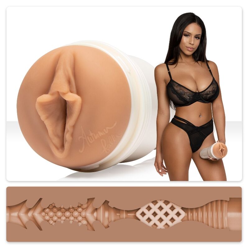 Ρεαλιστικό αυνανιστήρι πορνοστάρ Fleshlight Autumn Falls Peach από μαλακό υλικό CyberSkin για έντονη διέγερση.