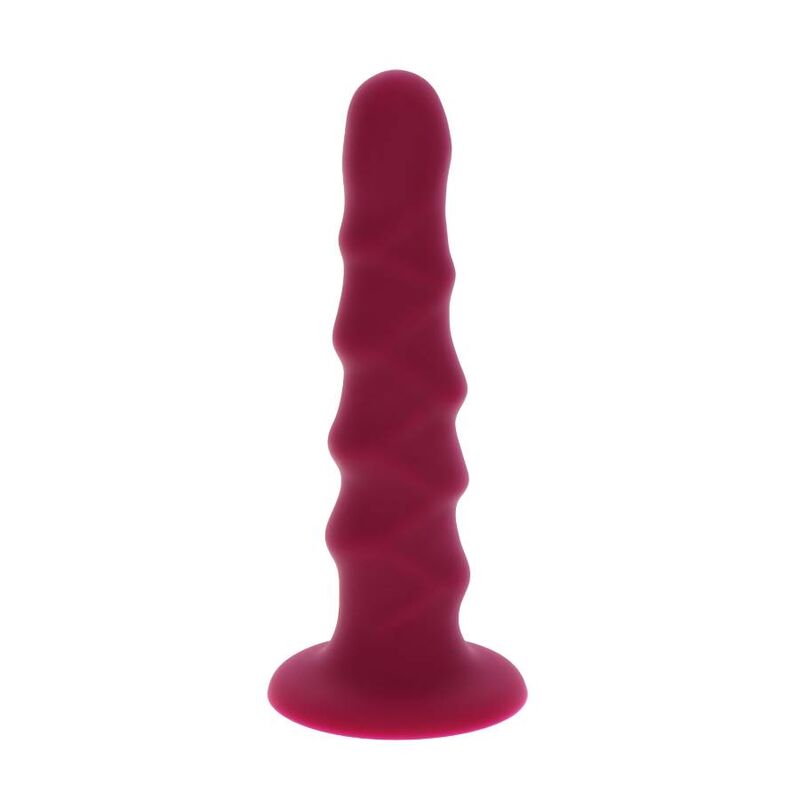Κόκκινο Dildo με Ραβδώσεις και Βεντούζα 12cm | Get Real Ribbed Dong
