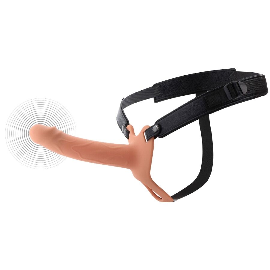 Δονούμενη Προέκταση Πέους Strap-On 18 cm Hidden Desire Inferno με ζώνη και δόνηση
