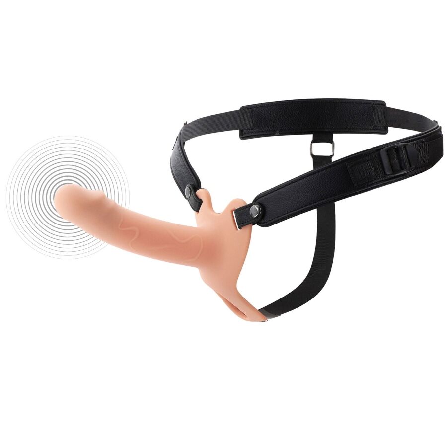 Δονούμενη προέκταση πέους strap-on Hidden Desire Inferno 16 cm με ζώνη