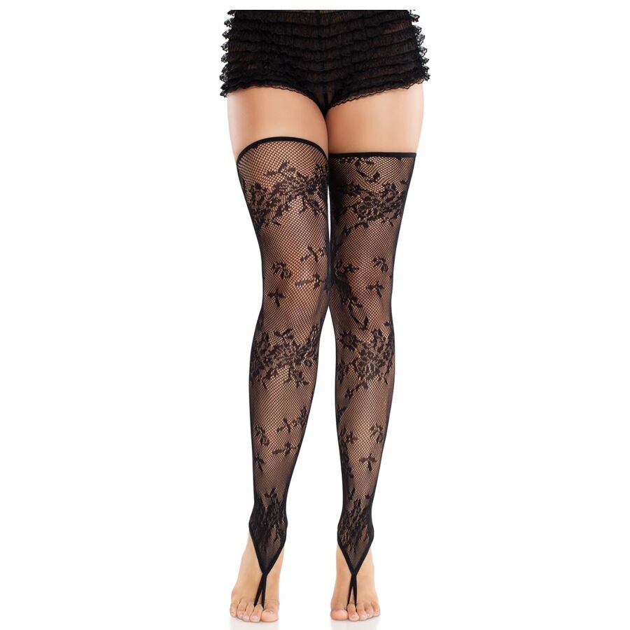 Δαντελωτές Footless Κάλτσες | Floral Fishnet Leg Avenue