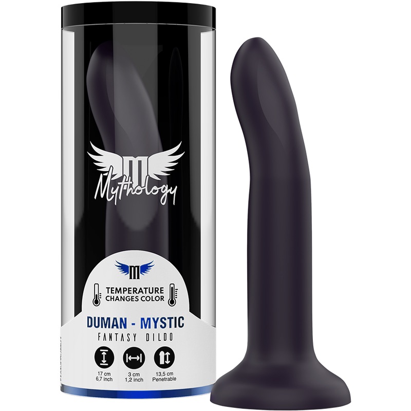 Κλασικό dildo Mythology Duman Mistic, 20 cm με βεντούζα και μοναδική μεταμόρφωση χρώματος.