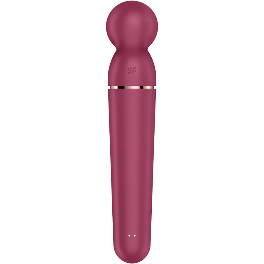 Αθόρυβη συσκευή μασάζ από σιλικόνη Satisfyer Planet Wand-er, ιδανική για πλήρη σωματική ανακούφιση.
