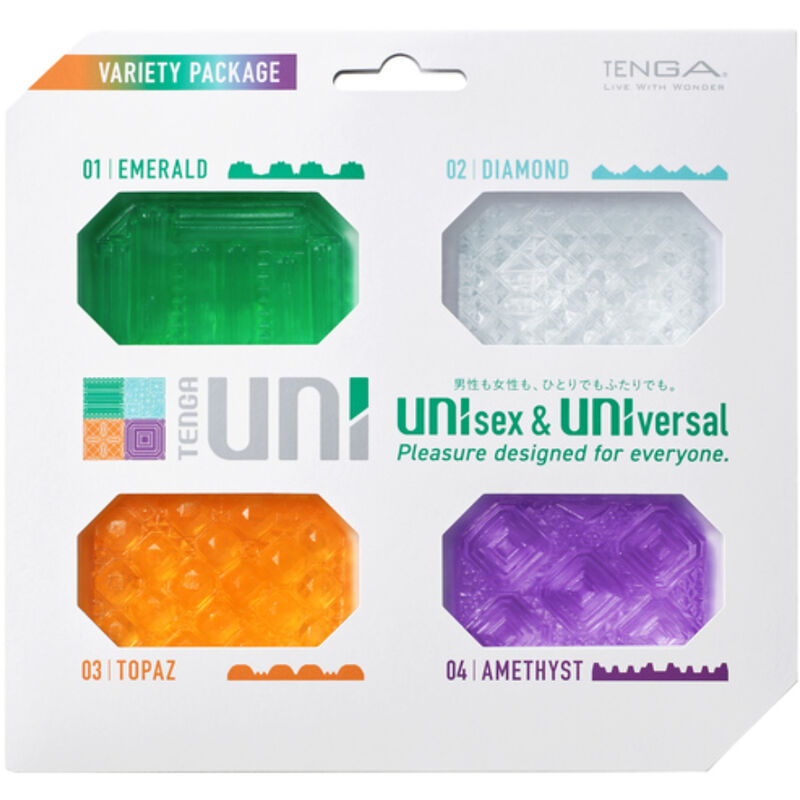 Σετ μικρών αυνανιστηρίων Tenga Uni Variety Thimble Pack με 4 διαφορετικές υφές